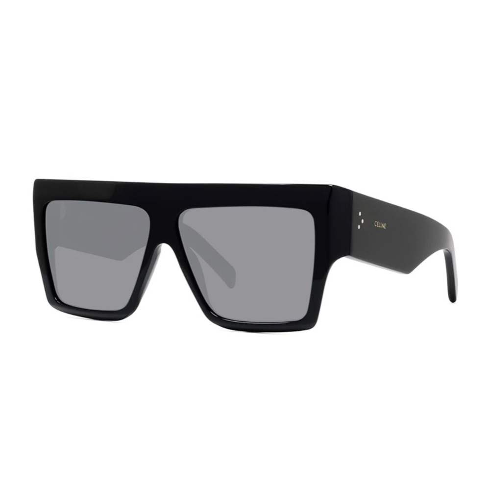 Celine black chunky rectangle sunglasses CL400921